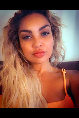 natural head shot of pretty sydney based topless waitress